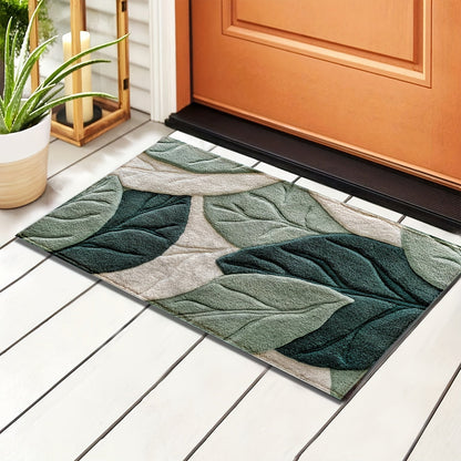 Leaf Badmat – Absorberande, Plysch och Bekväm för Badrummet
