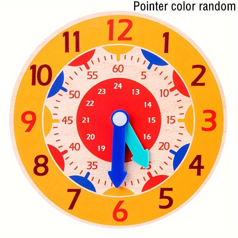 Trä Utbildningsklocka - Spelklocka för Barn för att Lära sig Tiden, Perfekt för Jul- och Halloweenpresenter