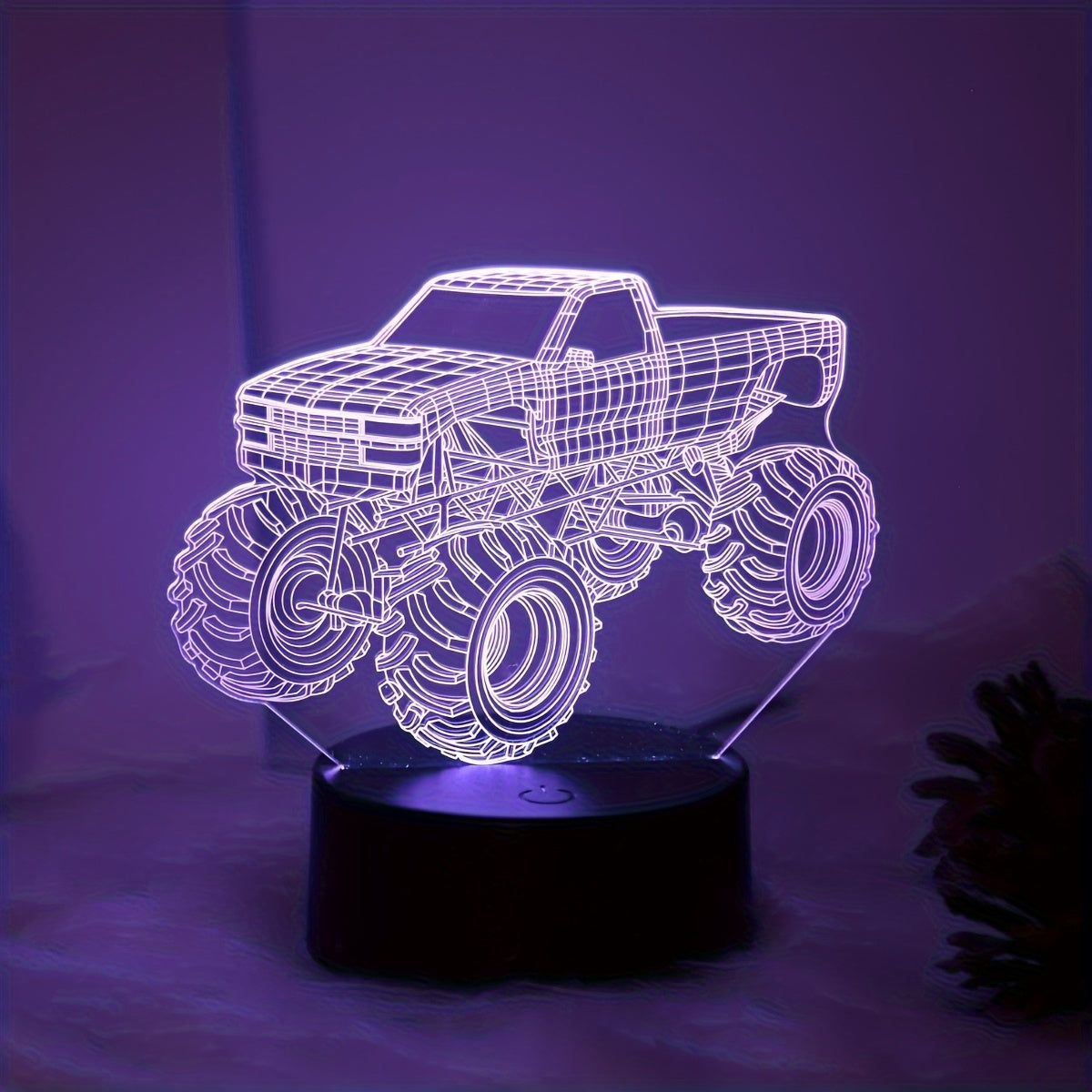 TruckLicht - Modern 3D Monster Truck LED Nattlampa