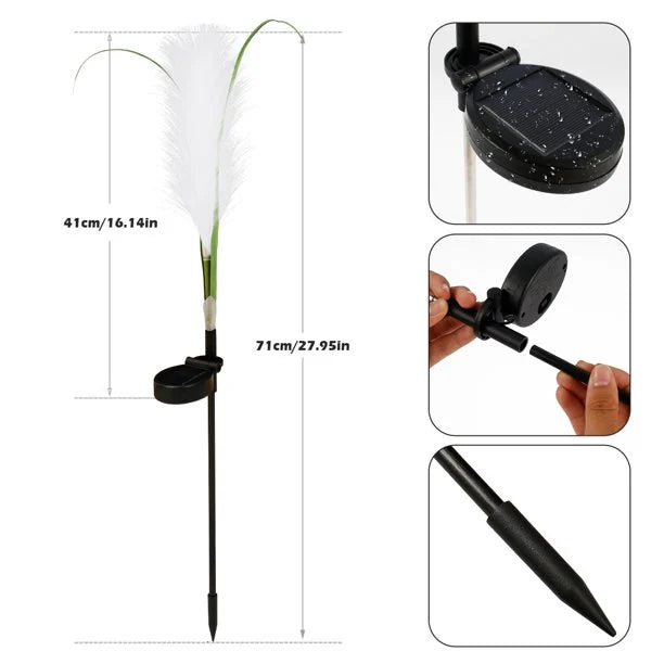 Solcell Rieten Trädgårdsbelysning Ute Dekorativ