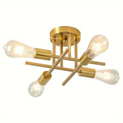 SatelliteLight - Svart Järn Modern Taklampa med Industriell Stil