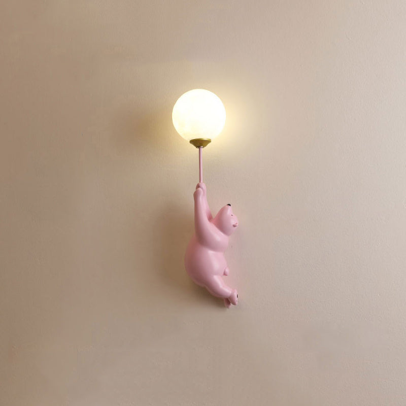 Teddy LED Vägglampa Vit/Blå/Rosé