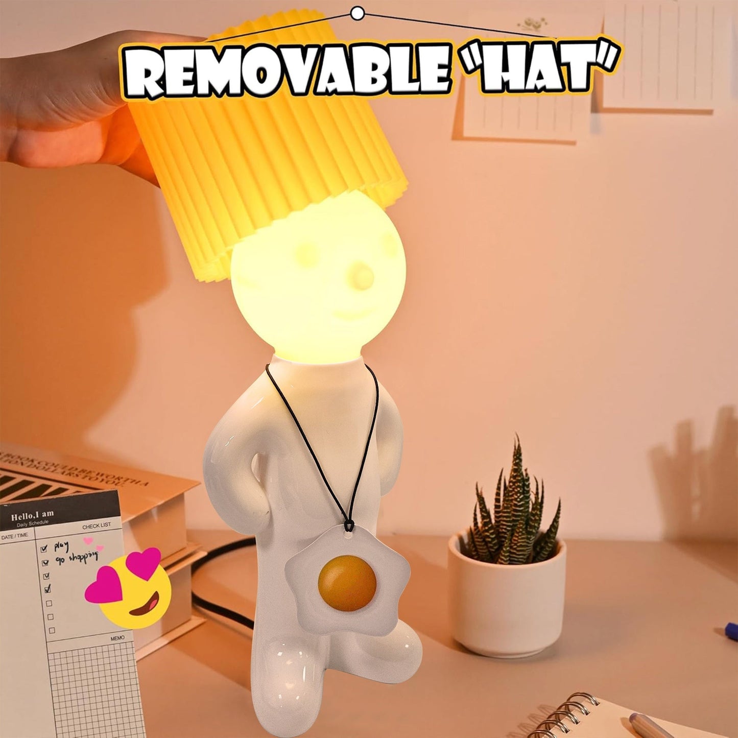 GlowCraft - Dimbar Akryl Bordslampa med LED-belysning och Tryckknappskontroll