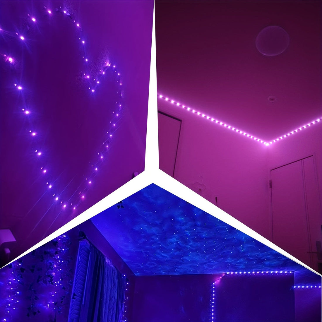 LED Strip Lights Fjärrkontroll Färgändring
