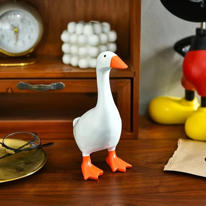 Magnetisk Gås Nyckelring Heminredning Harlekinduck Skulptur för Skrivbord