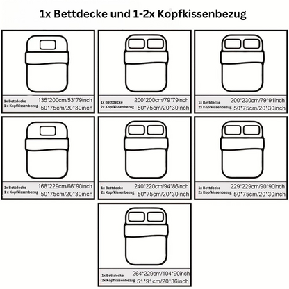 GridLuxe Duvet Set - Året runt tuftad rutmönstrad sängkläder