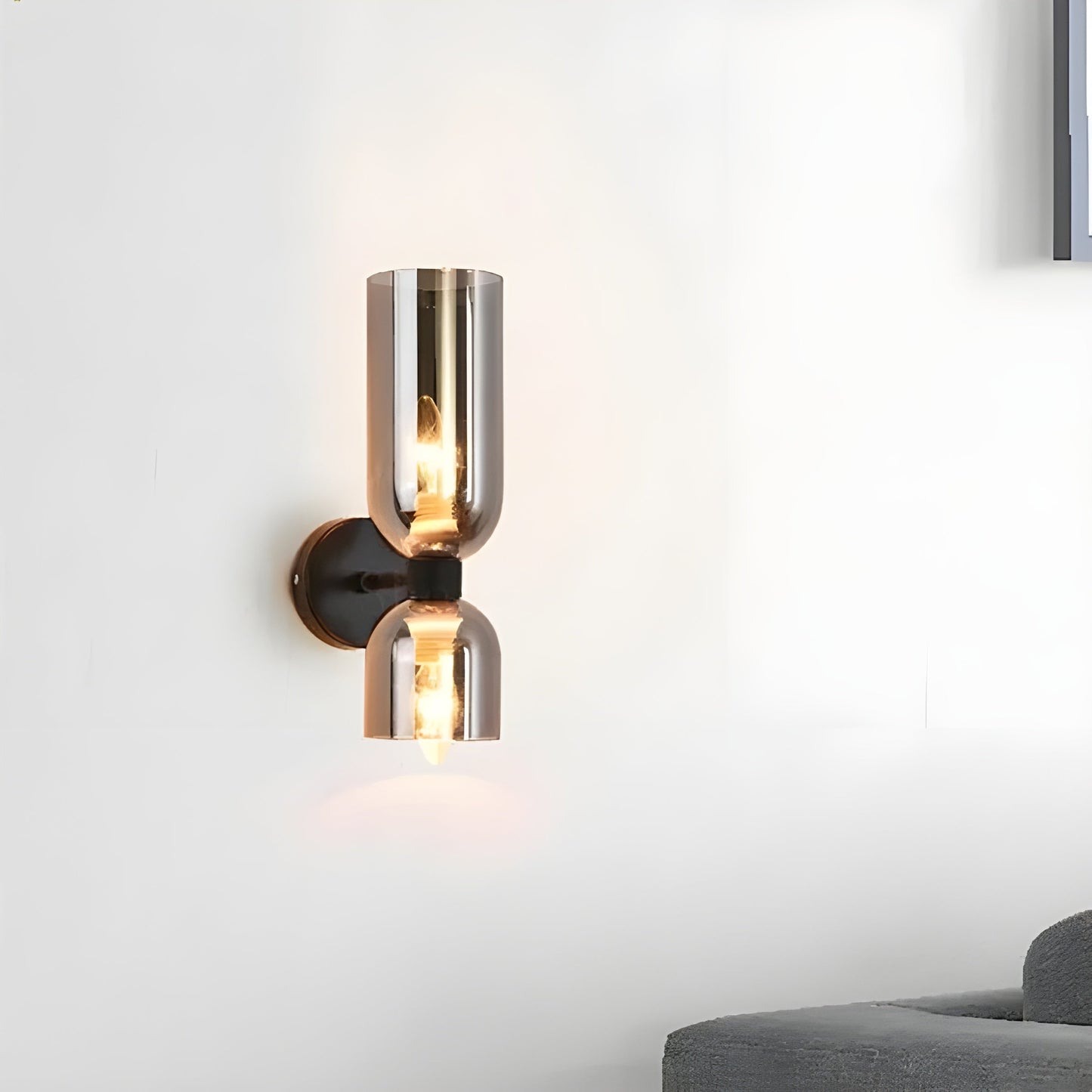 LED-vägglampa med dubbelt huvud – Nordisk design, varmt ljus för boende- och arbetsområden