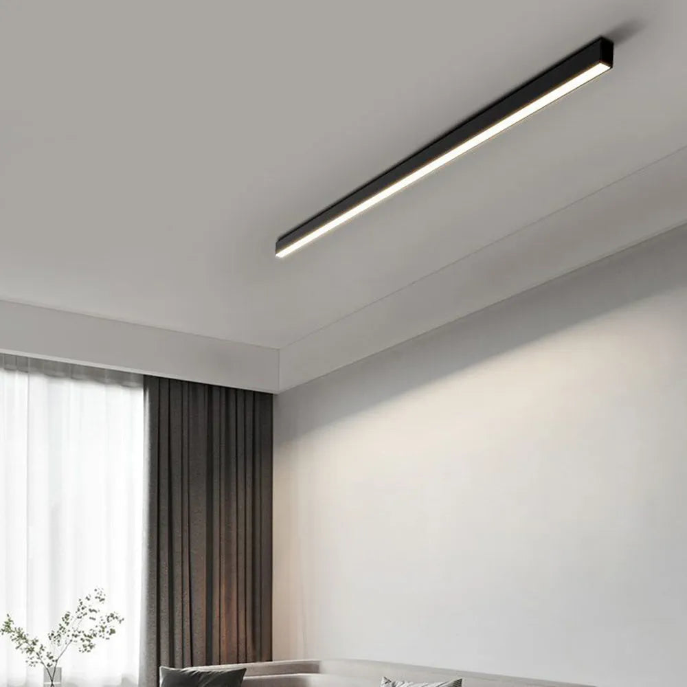 LED taklampa modern svart metall design