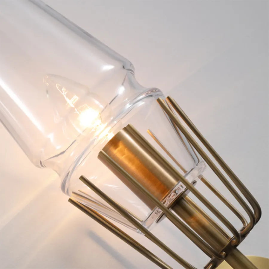 Vägglampa Modern Mässing Glas Sconce