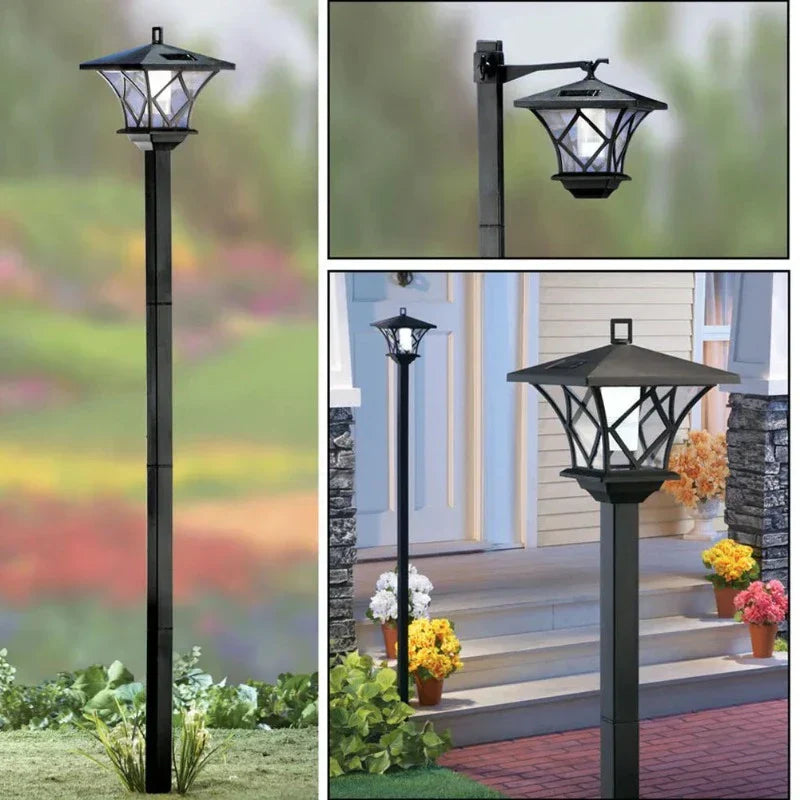 Carvallo TallGlow Solarlampa Trädgård 150 cm | Tidlös design | Vit LED-belysning | Trådlös & Autonom