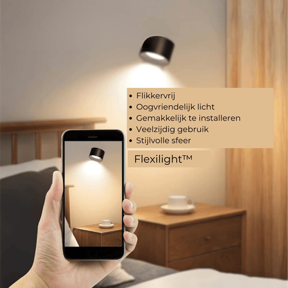 FlexiBeam - Trådlös uppladdningsbar 360° vägglampa