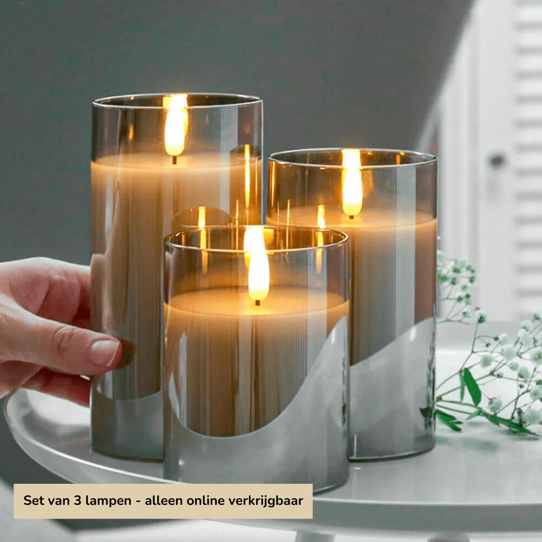 Äkta ljusstearin – Fladdrande LED-ljus