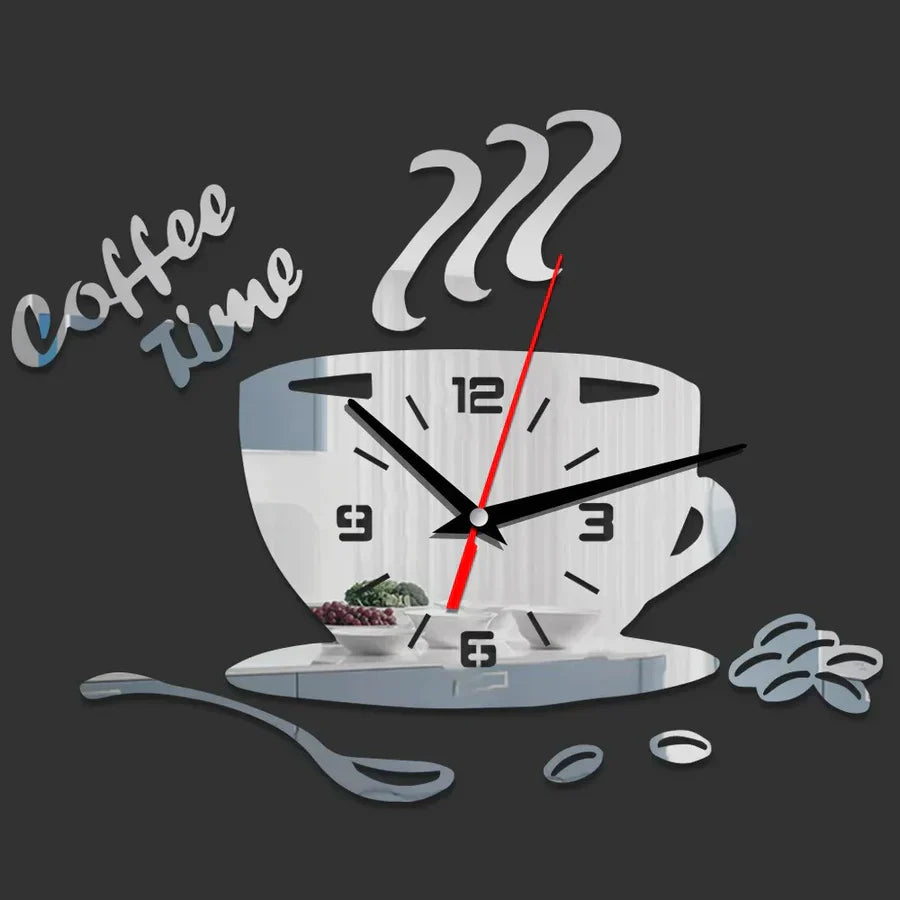 CoffeeCup - Spegel Väggklocka