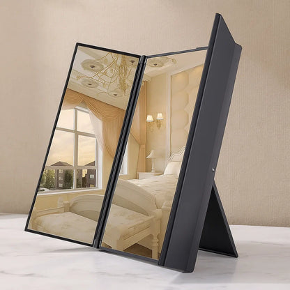 Makeup Spegel med LED-lampor och Trifold Design