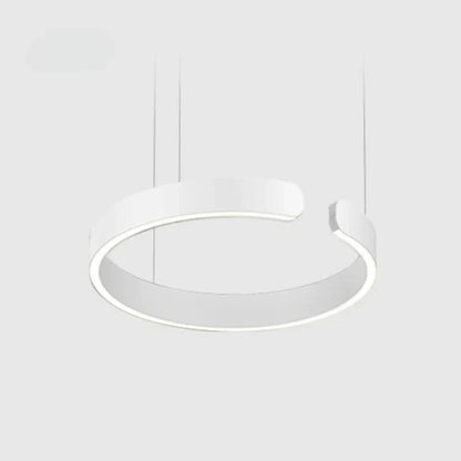 Luna LED Rund Hänglampa – Svart/Guld Metall