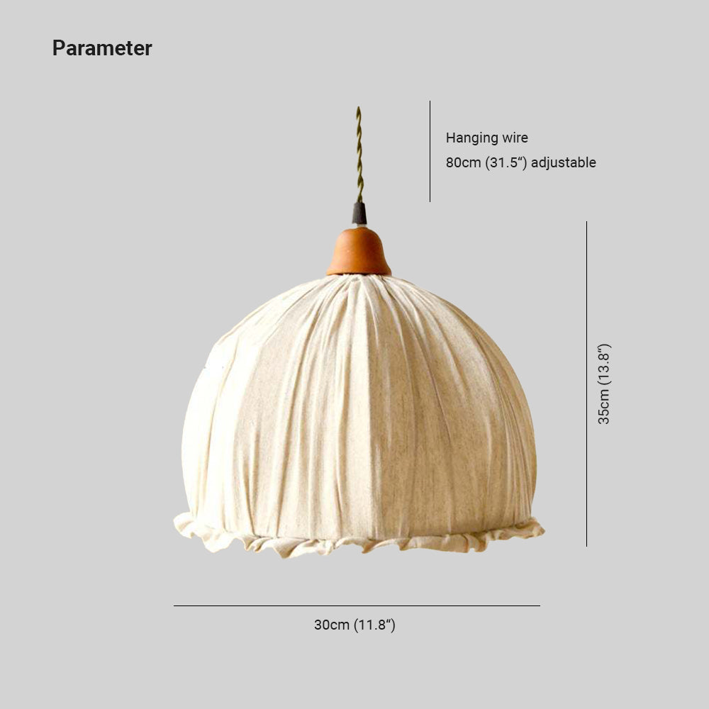 EcoLumi - Skandinavisk LED-hänglampa i beige tyg