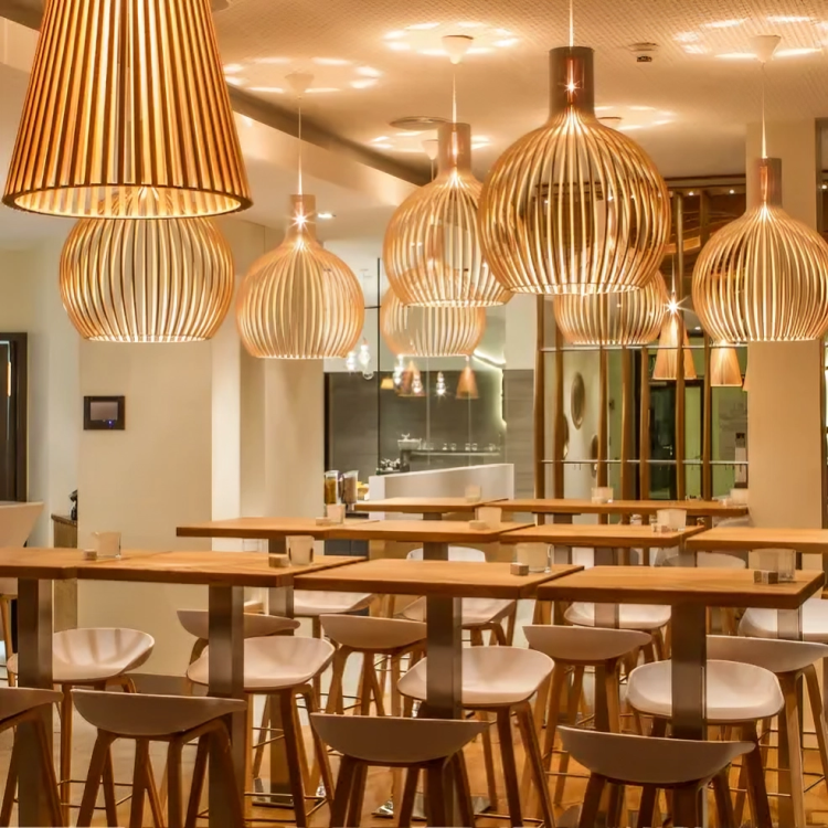 Pendellampa Bambus Naturlig Takarmatur