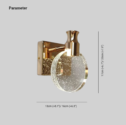 Kristy Modern LED Vägglampa Guld Sovrum/Matsal Kristall