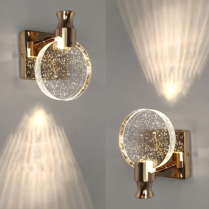 Kristy Modern LED Vägglampa Guld Sovrum/Matsal Kristall