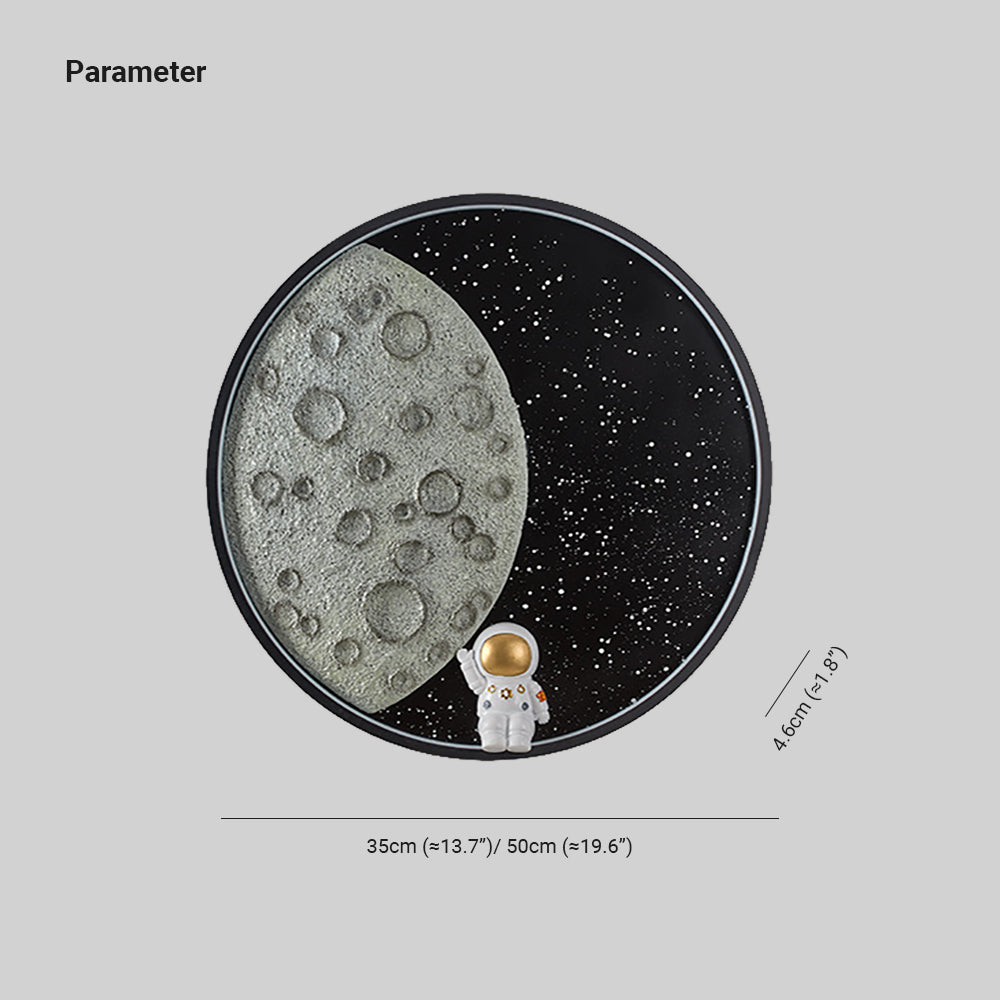 Elif Modern Astronaut Maan LED Vägglampa Sova-/Barnrum Inomhus Metall Dimbar