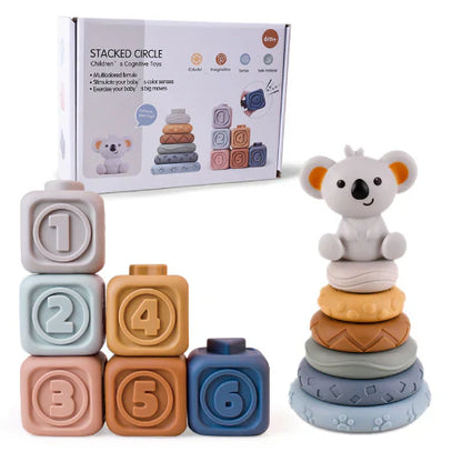 Baby Sensoriska Stapelblock