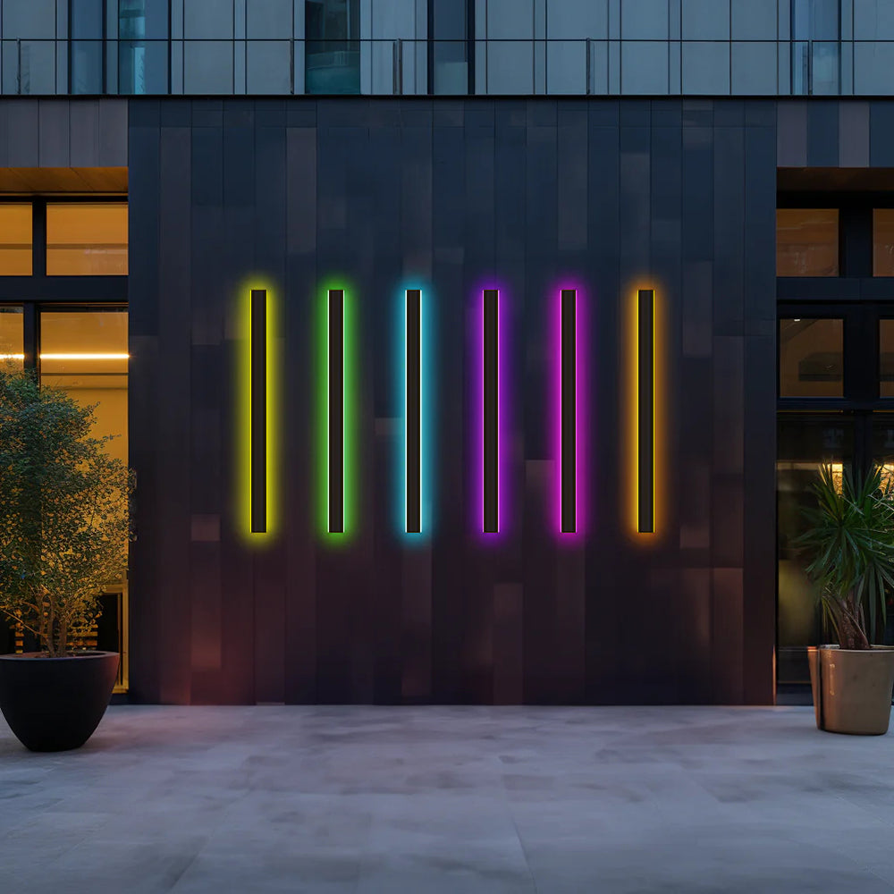 Zenith - Modern Design LED Vägglampor Svart Metall för Trädgård och Hall