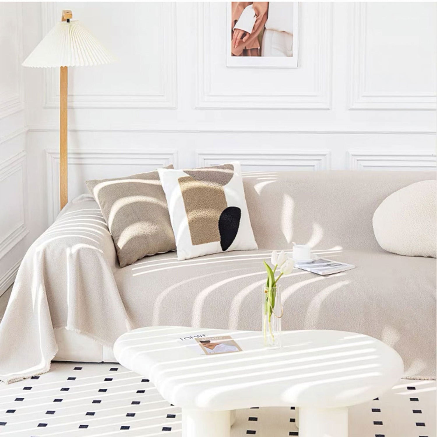 Mysig vinterstil sofföverdrag - Modern, stilren och hållbar soffskydd