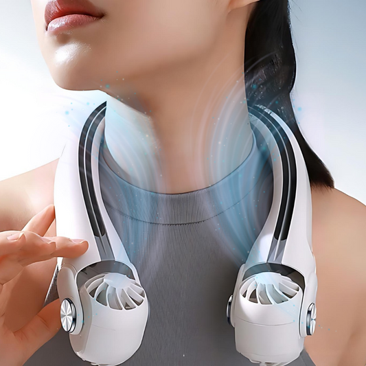 Luxora Bärbar Uppladdningsbar Sommar Resekylfläkt för Nacken