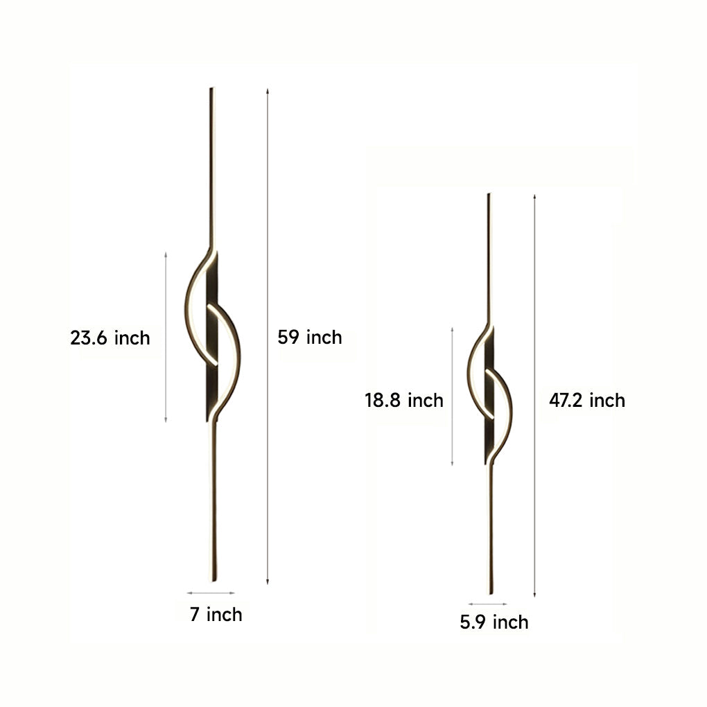 Vägglampa Modern Svart Aluminium LED Armatur