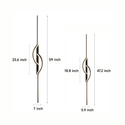 Vägglampa Modern Svart Aluminium LED Armatur