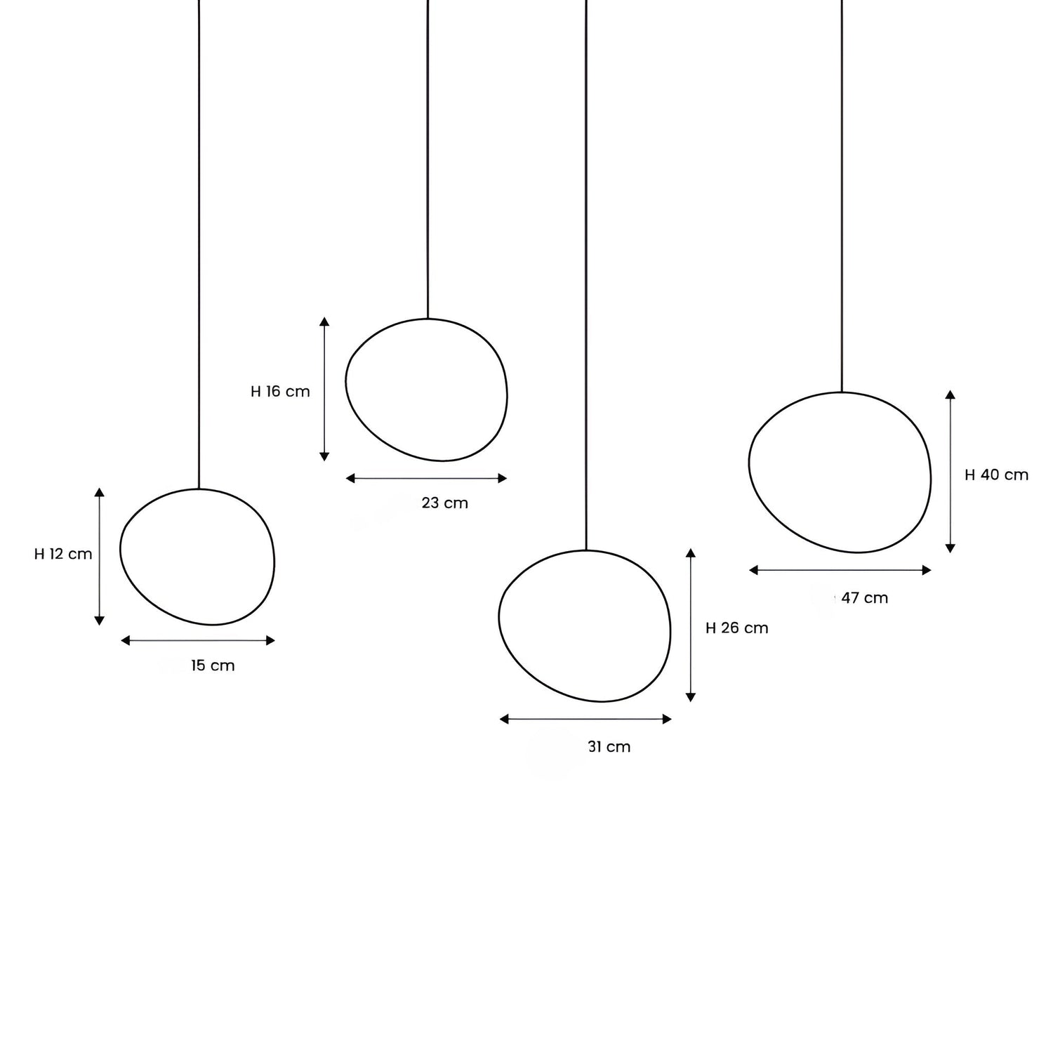 Pendellampa i stenslook – Matt vit med naturlig stenslook | Minimalistisk och stilren