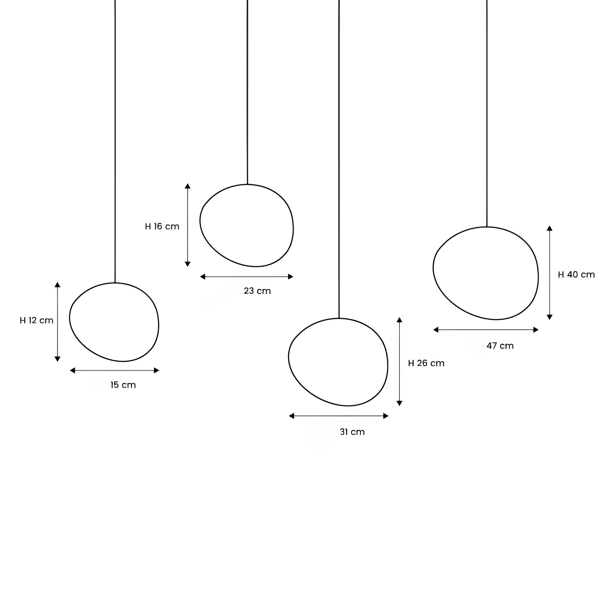 Pendellampa i stenslook – Matt vit med naturlig stenslook | Minimalistisk och stilren