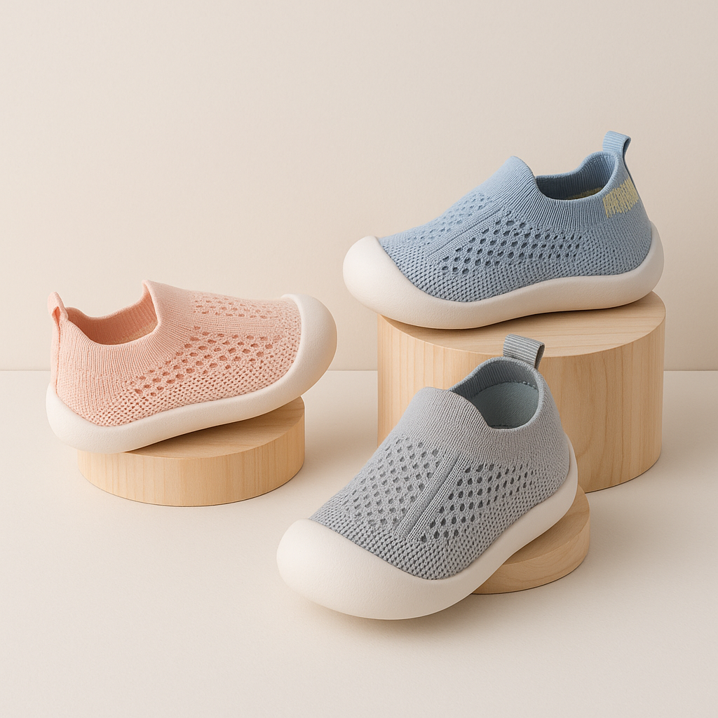 Barn Slip On Andningsbara Mesh Sneakers