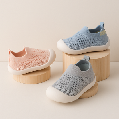 Barn Slip On Andningsbara Mesh Sneakers