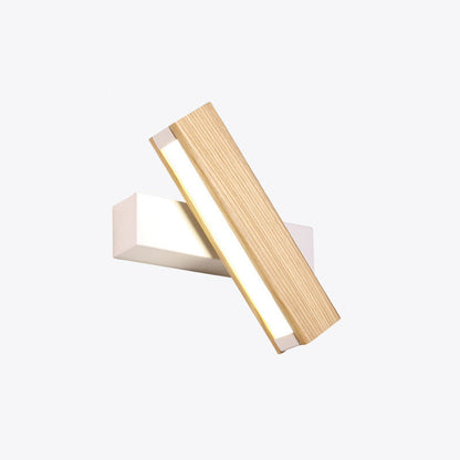 LinearLight - Modern Trä Roterbar LED Vägglampa för Sovrum