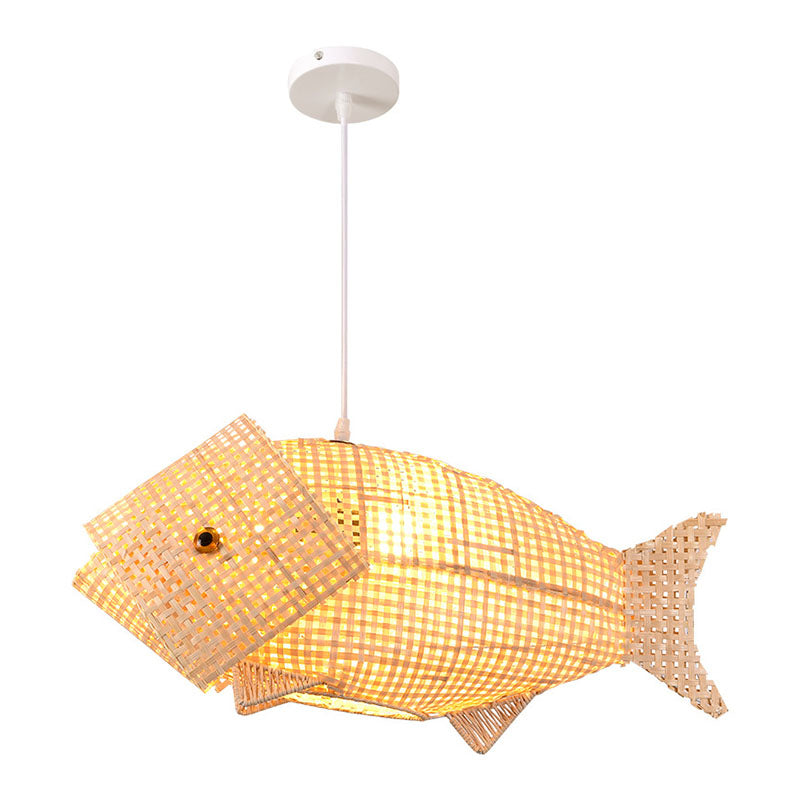 BambooFish - Hänglampa i asiatisk stil i trä