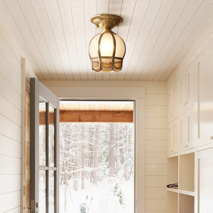 Taklampa Brons Metall Flush Mount Fixture