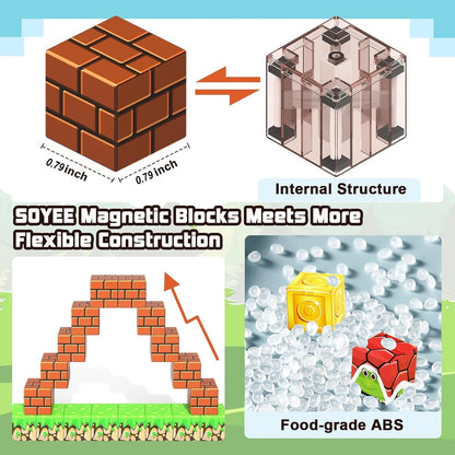 1OOPcs STEM Lärande Magnetiska Byggblock