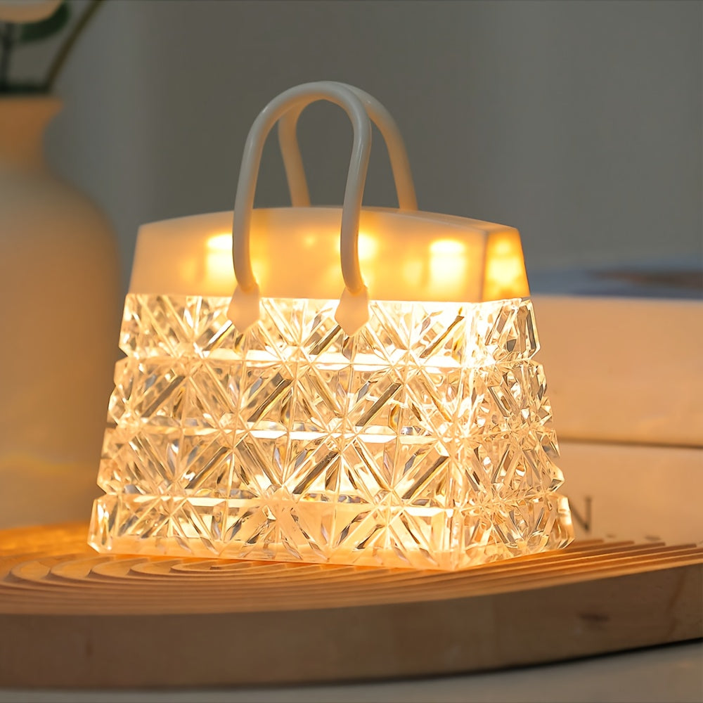 GlowSquare - Chic LED Bordslampa med Modern Polerad Yta