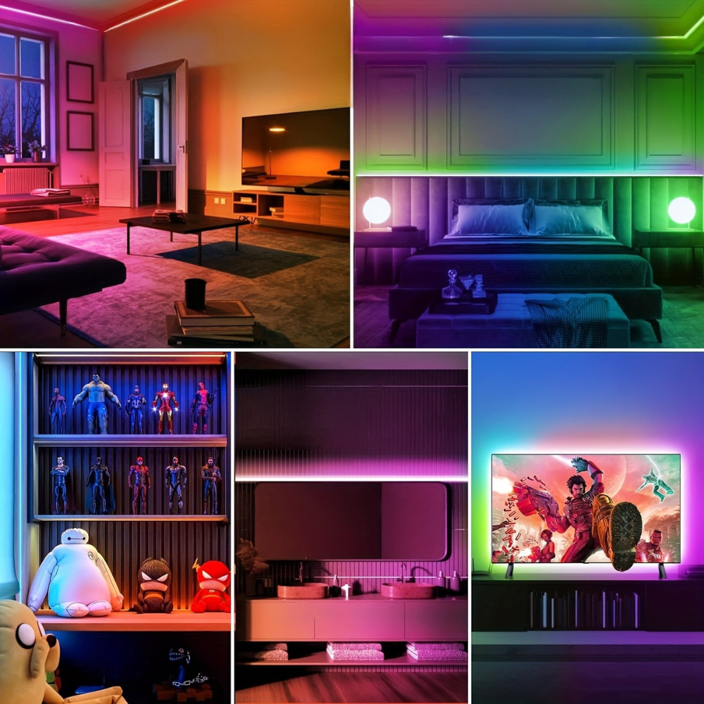 LED Strip Lights Färgändrande Hem Belysning