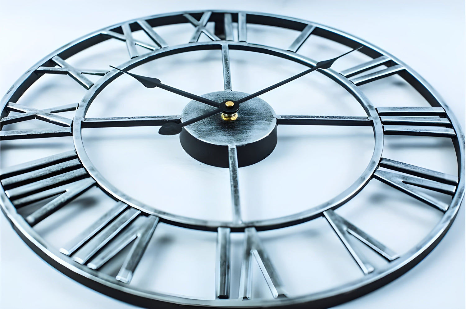 MetalFrame Klocka – Modern 3D Stor Vägghängd Klocka