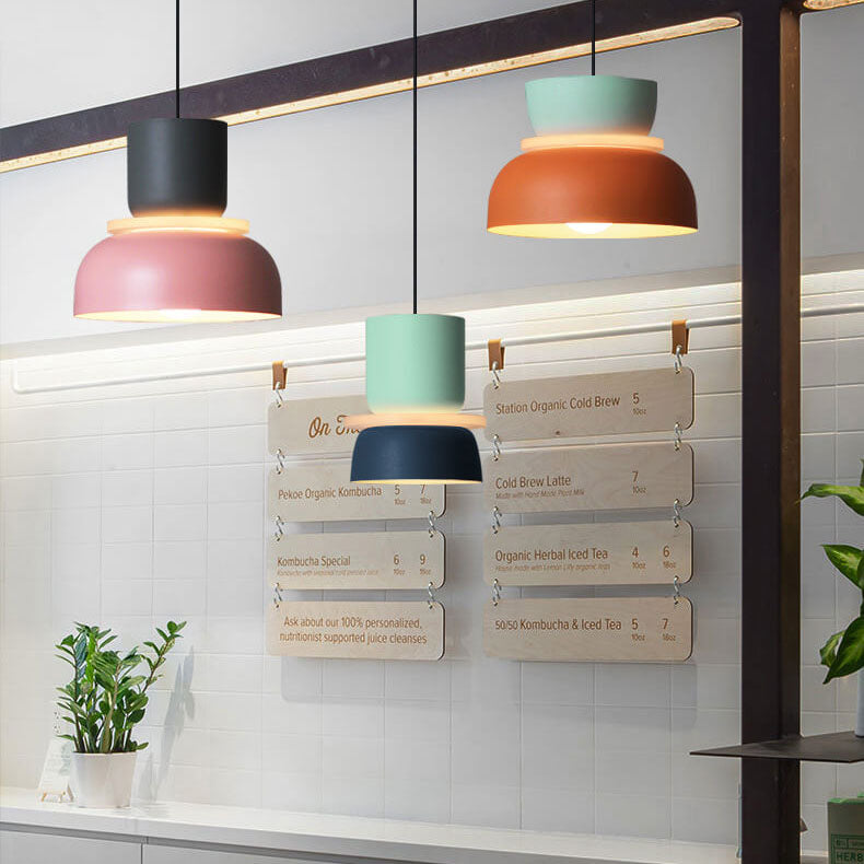 Nordisk Färgglad Macaron 1-Ljus LED-Pendlampa