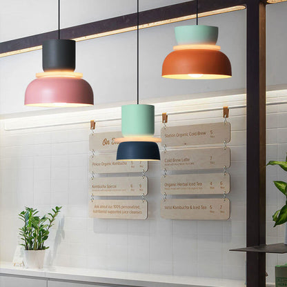 Nordisk Färgglad Macaron 1-Ljus LED-Pendlampa