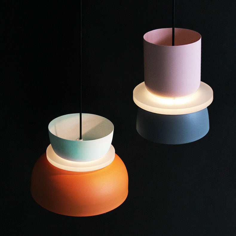 Nordisk Färgglad Macaron 1-Ljus LED-Pendlampa