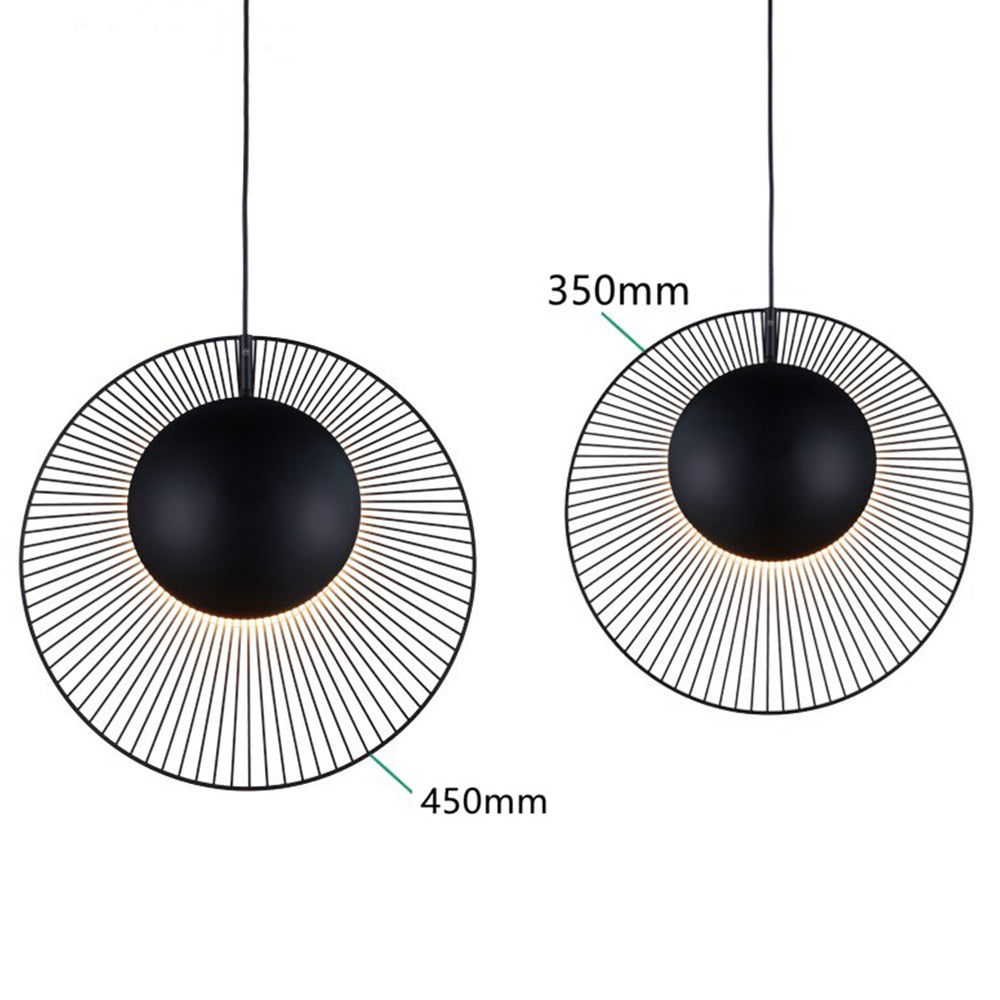 Minimalistisk Svart Metall Hänglampa för Matrum