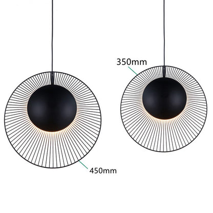 Minimalistisk Svart Metall Hänglampa för Matrum