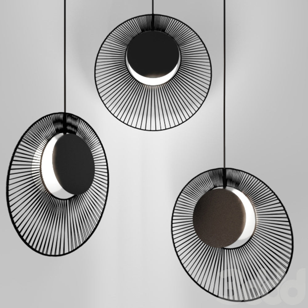 Minimalistisk Svart Metall Hänglampa för Matrum