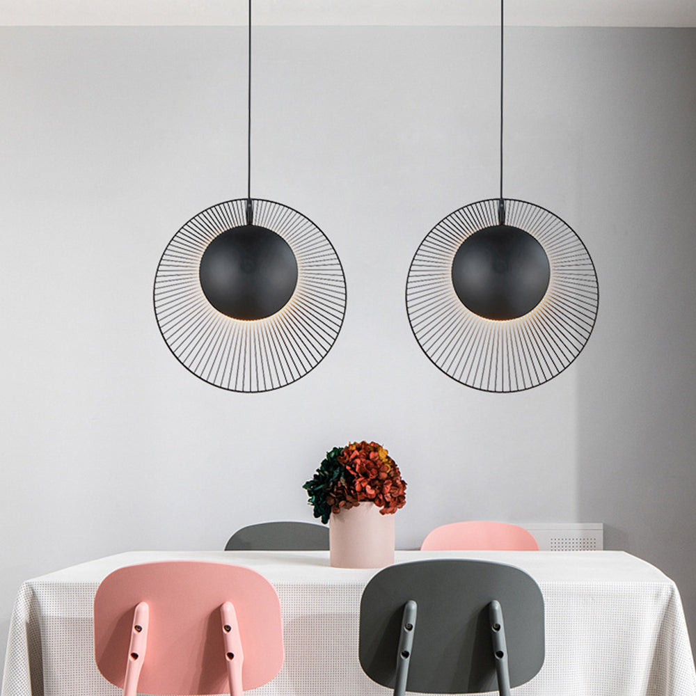 Minimalistisk Svart Metall Hänglampa för Matrum