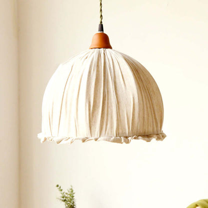 EcoLumi - Skandinavisk LED-hänglampa i beige tyg