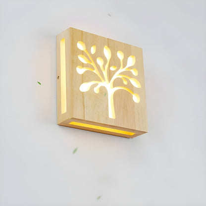 LumoWood Light - Modern LED-vägglampa i massivt trä